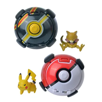 Tomy Pokemon Konečný Hodit N Pop Poke Ball Battle Set Pikachu Abra Obrázek s Pokeball