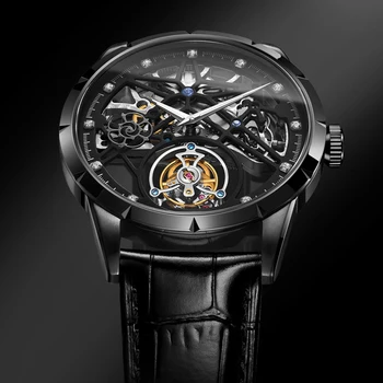 Tourbillon Hodinky Luxusní Pánské náramkové Hodinky AESOP Sapphire Vodotěsné 5Bar Nerezové Oceli Nesčetných Přizpůsobení zegarek meski
