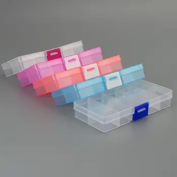 Transparentní Šperky Korálky Šroub Organizer Plastový Úložný Box Home Odnímatelné šít Úložný Box Food Grade Eco-příjemný Materiál