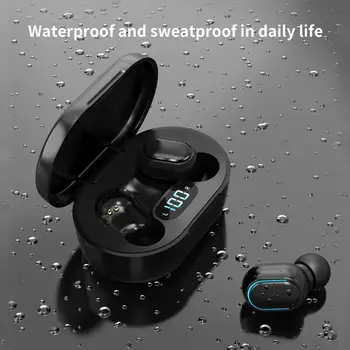 TWS Bluetooth Sluchátka Bezdrátová Sluchátka Šumu Vodotěsný LED Displej In-ear Headset 3D Stereo Sluchátka
