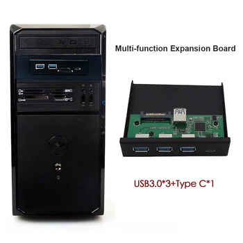 TYP-C Adaptér pro Domácnost Počítači USB 3.0 Přední Panel Bezpečnostní Díly pro Stolní PC 5.25/3.5 palcové Diskety Bay