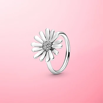 Unikátní Valentýna Autentické 925 Sterling Silver Flower Cherry Blossom Prsteny pro Ženy, Originální Šperky
