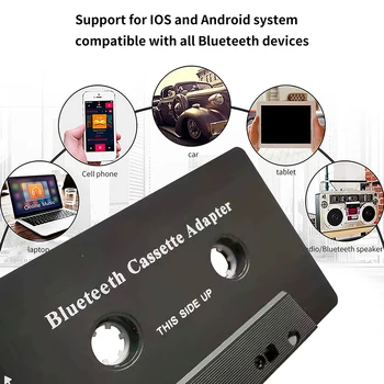 Univerzální Kazeta Aux Stereo Hudební Adaptér Auto Páska Audio Bluetooth 5.0 MP3 Přehrávač Converter 3.5 mm Jack Konektor s Mikrofonem