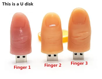 USB 3.0 Flash Paměť Vtipné Kreslené Pendrive Lidský Prst Model 4/8/16/32/64GB USB Flash Disk, Flash Memory Stick Pen Drive