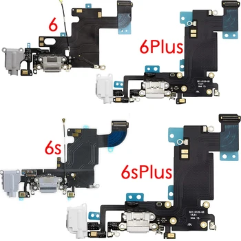 USB Nabíjecí Port Dock Flex Kabel S Mikrofonem A Sluchátka Audio Jack Náhrada Pro iPhone 6 6s 6Plus 6sPlus 7 7P 8 Plus