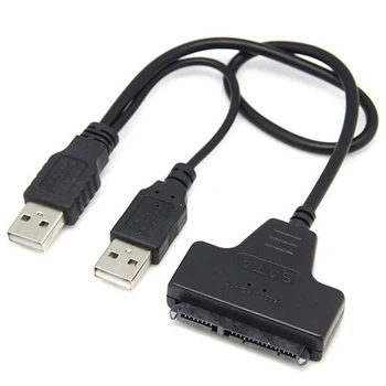 USB2.0 na SATA 22Pin Samec Adaptér, Kabel s USB, Sata Napájecí Kabel pro 2,5 HDD Notebooku Pevný Disk
