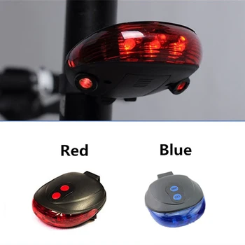 Varování zadní Světlo na Kolo, 2 Laser+5 LED Bliká Lampa Cyklistické Kolo Zadní Bezpečnostní Přenosné A Odolné, Snadno Se Přenáší, Lehká