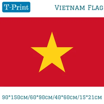 Vietnam Vlajka 90*150cm/60*90 cm/40*60cm/15*21 cm 3x5ft Vlajky Na Národní Den Olympijské Hry Office Home vietnamské decoratie