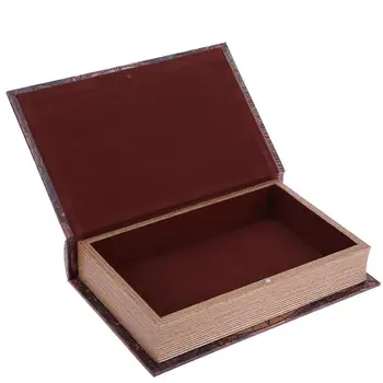 Vintage Dřevěné Krabici Vintage Dřevěné Simulace Knihu Úložný Box Řemesla, Šperky, Peníze Pořadatel Domácí Dekoraci