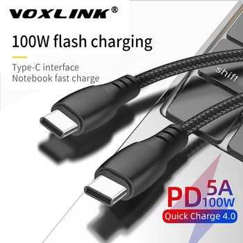 VOXLINK USB C na USB Typ C pro Samsung S20 PD 100W Datový Kabel pro MacBook, iPad Pro Rychlé Nabíjení 4.0 USB-C Rychlý USB nabíjecí Kabel