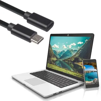 Vysoká kvalita Typ C USB 3.1 Samec na USB-C ženám Prodlužovací Datový Kabel Extender Kabel 0,3 M