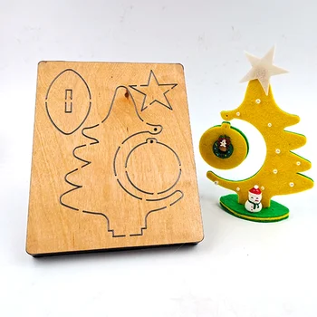 Vánoční strom dřevěné formy die-řezání zápisníku oceli dřevěné formy