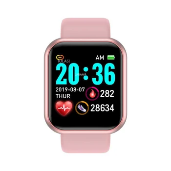 Y68 Chytré Hodinky Muži Náramkové hodinky Smartwatch Elektronické Hodiny Fitness Monitor Muži Dárek Reloj inteligente pro Huawei Relogio 2021