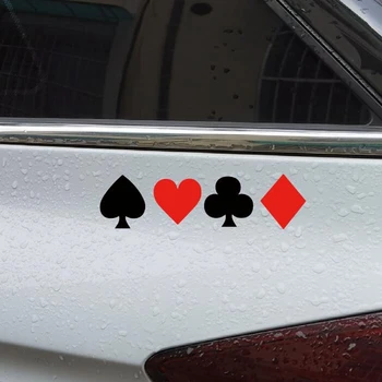 Zakryjte Škrábance Automobilové Reflexní Nepromokavé Auto Samolepky Poker Obtisky na Zadní Sklo Auta Tělo Motocyklu 20cmx5cm