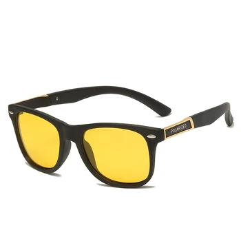 Značka Design Polarizované sluneční Brýle Vintage Muži Náměstí Řidičské Sluneční Brýle Mužské Povlak Brýle UV400 Odstíny Oculos de sol