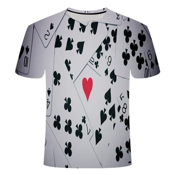 Značka Poker tričko, Hrací Karty, Oblečení, Hry, Trička Las Vegas Tričko Topy Topy Vtipné Muže 3d T-Košile Topy Topy