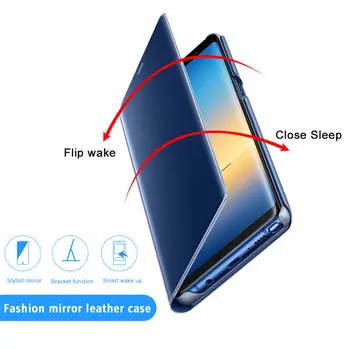 Zrcadlo Flip Pouzdro Pro Huawei P40 P30 P20 Pro Y7 Y6 Y5 P Smart Z Y9 Prime 2019 Počest 20 10 9 Lite 8X 8A 8S 9X 8C Pro Y9S Kryt