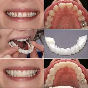 Zuby Ortodontické Rovnátka Opakovaně Simulované Horní/Dolní zubní Protézy Zubní Spotřebiče Trenažér chránič zubů Nástroje Péče o Chrup 60x60x25mm