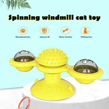 Zvířátko Interaktivní Hračky Kočky Puzzle Školení Točny Nastavte Interaktivní Zvířátko Hrát Legrační Molární Větrný Mlýn Ball Vířící Hra
