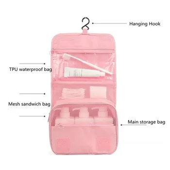 Závěsné Toaletní Tašky Cestovní Organizátor Ženy Kosmetická Taška Organizátor Pro Kosmetické Tašky Případech Skladování Travel Kit Ladies Beauty Bag