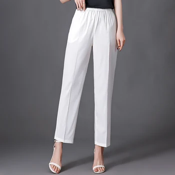 Ženy Rovné Kalhoty vysoký pas plná délka Tepláky korejský styl Volné Oversize Famale Ležérní kalhoty