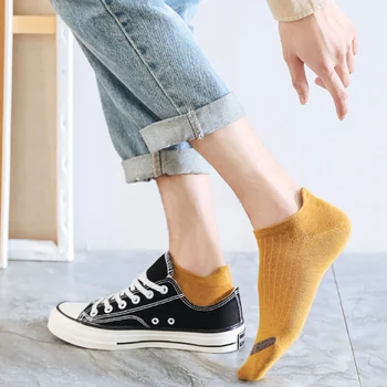 10 Pár 39-43 Velikost Ležérní Prodyšný Dát Pro Muže Ponožky Letní Bavlněné Asakuchi Kotník Bosé Nohy Loď Designer Calcetines Hombre