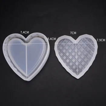 1ks Řemeslo ve tvaru Srdce DIY Silikonové Epoxidové Formy Pro Šperky Dar Úložný Box Formy Dekorativní, Takže Nástroj