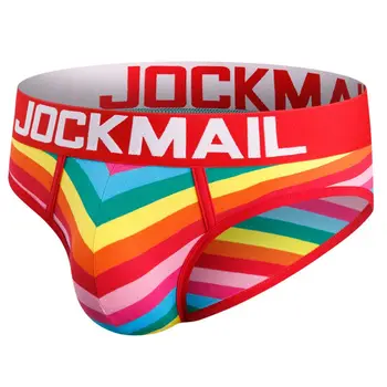 2021 Nové Bavlněné Sexy Gay Muži spodní Prádlo Bikiny Muži Kalhotky Rainbow Soft Pánské Kalhotky spodní Prádlo Šortky Pánské Kalhotky net příze