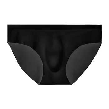 2021 Sexy Muži Spodní Prádlo Kalhotky Průhledné Bezešvé Kalhotky Mužské Penis Solid Slim Tenký Led Hedvábí Kalhotky Ropa Interiéru Homme