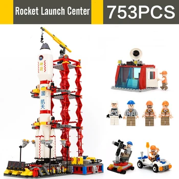 297-753pcs Simulace Letadel Rakety Space Série Stavební Blok Hračky, Sady DIY Cihly Model Pro Děti, Děti Dárek
