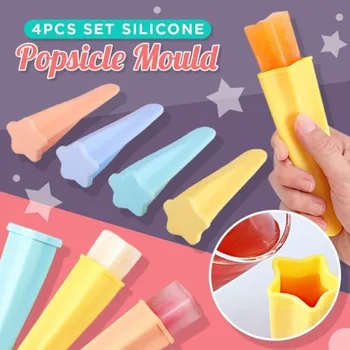 4 Barvy Sady Silikonové Ice Cream Formy Popsicle Forem DIY Domácí Dezert Mrazáku Ovocné Šťávy Ice Popsicle Výrobce Forem