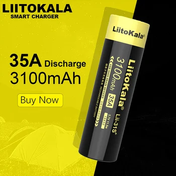 4KS Nové LiitoKala Lii-31 18650 Baterie 3.7 V Li-ion 3100mA 35A baterie Pro vysoké vypouštěcí zařízení.