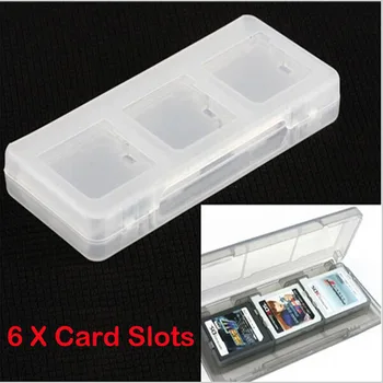 6in1 Jasné, Ochranný Pevný Plastový Úložný Box Případě Držák pro 2DS Nintendo NDS NDSL NDSI New 3DS LL/XL 3DSXL 3DSLL Herní Karty