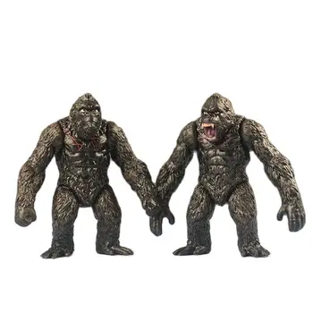 8,5 Cm Godzilla Vs. Kong Colelction Anime Postavy Model Ozdoby Pohyblivé Kloubu 2 Ks Simulace Zvíře, Gorila, Hračky pro Kluky Dárek