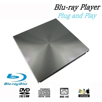 Externí 3D Blu-Ray DVD Disk USB 3.0 BD CD DVD Burner Přehrávač Spisovatel Reader pro Mac OS Windows 7/8.1/10/Linxus,Notebook,PC