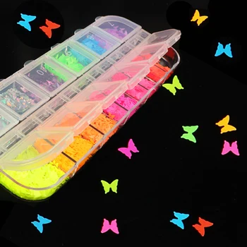 Fluorescenční Motýla Flitry Třpytky Pryskyřice Pro Shaker Výplň Neon Pryskyřice Náplň Třpytky Pryskyřice Výtvarné Potřeby Pigment Dekorace
