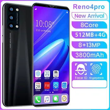 Globální Verzi Smartphonu Galay Reno4 Pro 5.8 Palcový Odemknout Telefon 4G 5G Telefon Android 10.0 3800mAh 512MB+4G Mobilní Telefony