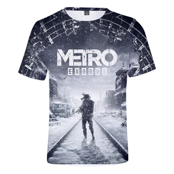 Hra Metro Exodus 3D Tisk T-Shirt Muži/Ženy Letní Móda Krátký Rukáv Muži Ženy Módní Ležérní T Košile