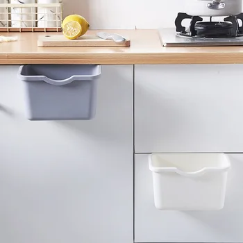 Kuchyňské Linky Dveře Hangable Malé Koše Domácnost Odhalili Plastový Úložný Box Závěsný Koš Desktop Visí