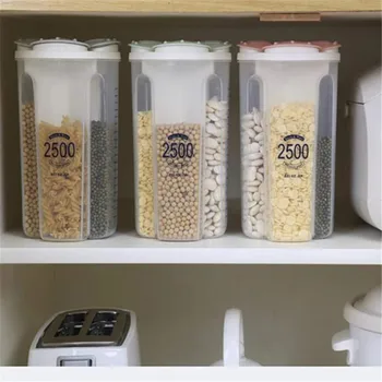Kuchyňské Skladovací Nádrže Úložný Box Organizátor Transparentní Plastové Plechovky, Nádoby Pro Kuchyň Multi-obilí Sušené Skladování Potravin Případech