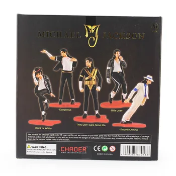 Nové Cool Michael Jackson IKONU PVC Obrázek Jackson Postavy Toy Sběratelské Model Hračky, Sada 5 KS Doprava Zdarma