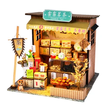 Nové DIY Doll Cottage Hračky Čínské Podkroví Domu, Model Dřevěné Sestavy Ručně vyráběné Materiály Balíčku Street View Divadlo Kreativní Dárek