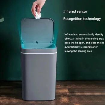 Odpadkové Koše, Sáčky Na Odpadky Kuchyňské Koše Smart Sensor Koš, Automatický Senzor Koše, Domácí Toaleta Koše