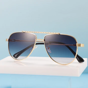 Peekaboo velký rám sluneční brýle pro muže double bridge full metal gold retro sluneční brýle pro ženy uv400 mužské vysoce kvalitní 2022