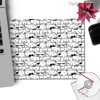 Podložka pod myš velká propagace kočky černé a bílé pohodlí, malá podložka pod myš gaming mouse pad Anime Harajuku estetiky kancelář dekorace