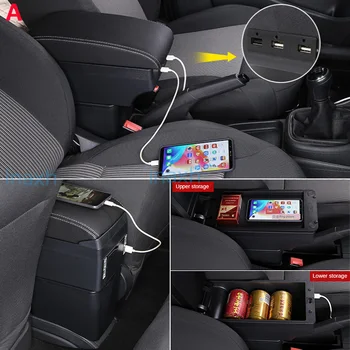 Pro Nissan Kicks Loketní opěrka Pro Nissan Kicks Auto Loketní opěrka box 2016-2021 Vnitřní Části speciální Dovybavení části Centra Úložný box USB
