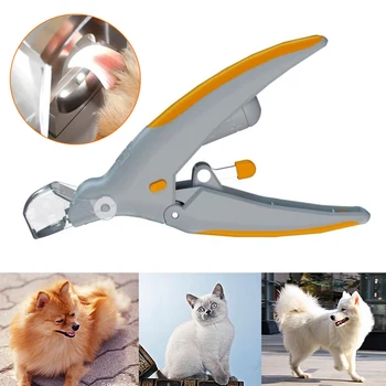 Profesionální Pet Pes Fréza Kočka a Pes Nail Clipper Řezací Stroj Krásu Nůžky Zvíře Kočka Zámky Pet LED Světlo Nail Trimmer