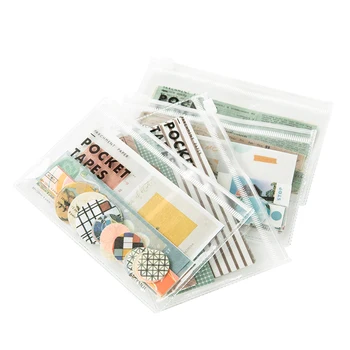 QITAI 4 Návrhy 40Pcs/SET Vintage Památky Jednoduché Stripe Pocket Páska Deco Samolepky na Scrapbooking Bullet Journal Deco Samolepky