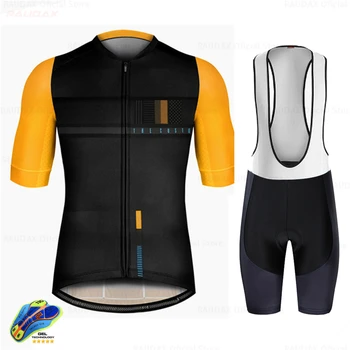Raudax 2021 cyklistika outfessional tým mikina MTB Ropa Ciclismo letní nové cyklistické sportovní oblečení nastavit mužské krátký rukáv T-shir