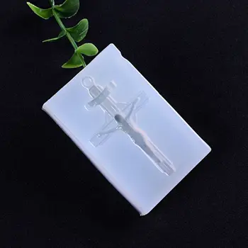 Silikonová Forma Vynikající Vintage Kříž Ježíše Zrcadlo DIY Šperky Nástroje Epoxidové Pryskyřice Formy Crystal Ruční Fondant Dort